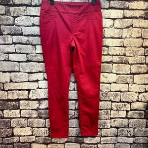 Chico's Raspberry Pull On Jeggings Size 6